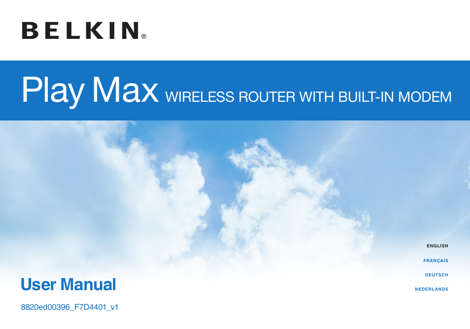 Belkin PLAY MAX 8820ED00396_F7D4401_V1 User Manual | 39 pages