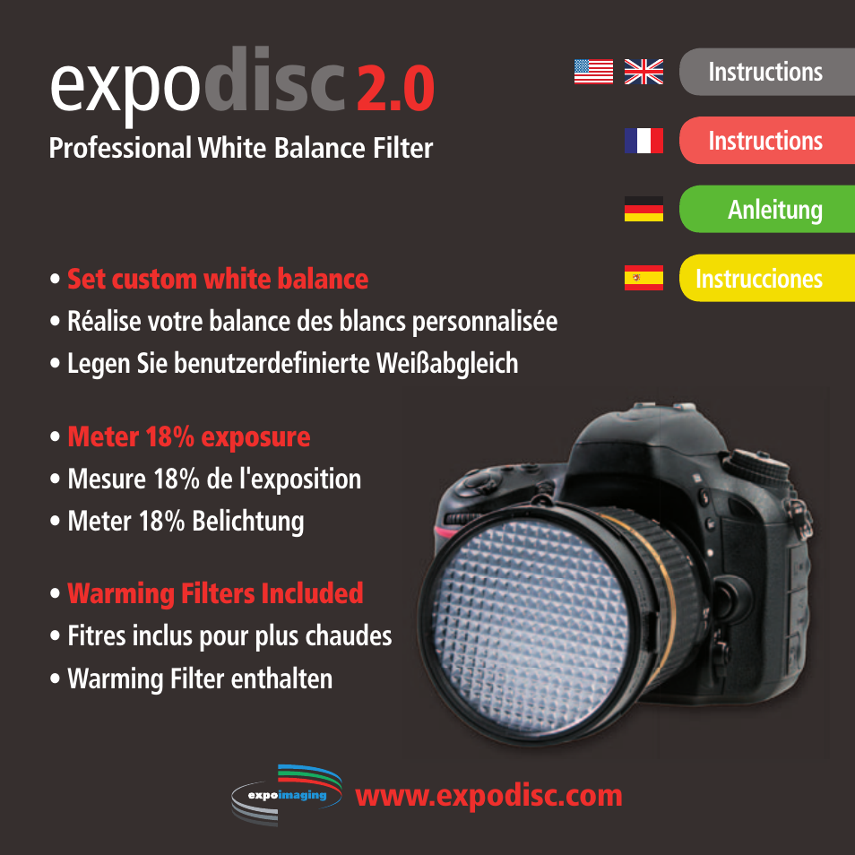 ExpoImaging ExpoDisc 2.0 Quickstart Guide User Manual | 9 pages