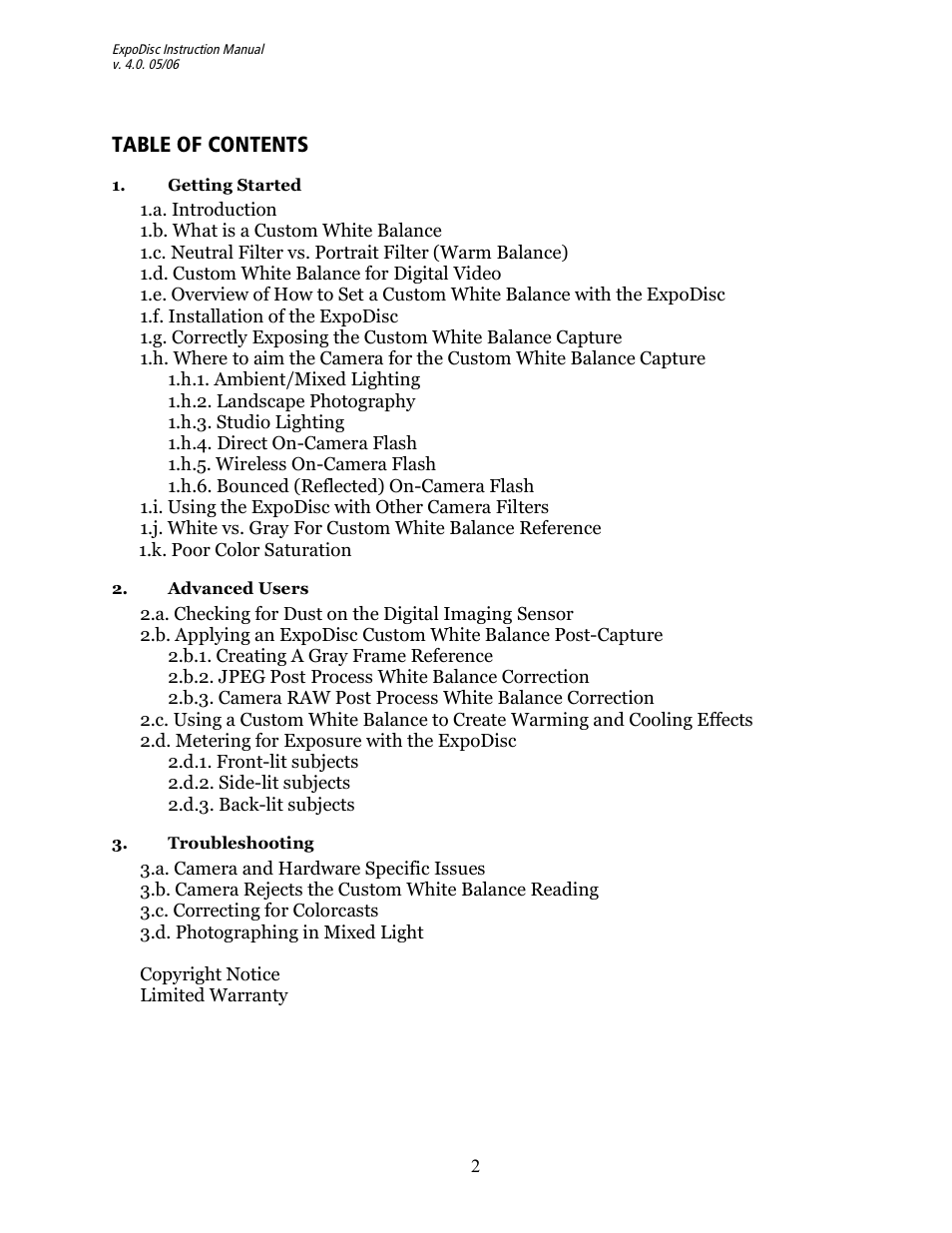 ExpoImaging ExpoDisc Reference Manual for Digital Cameras User Manual | Page 2 / 15