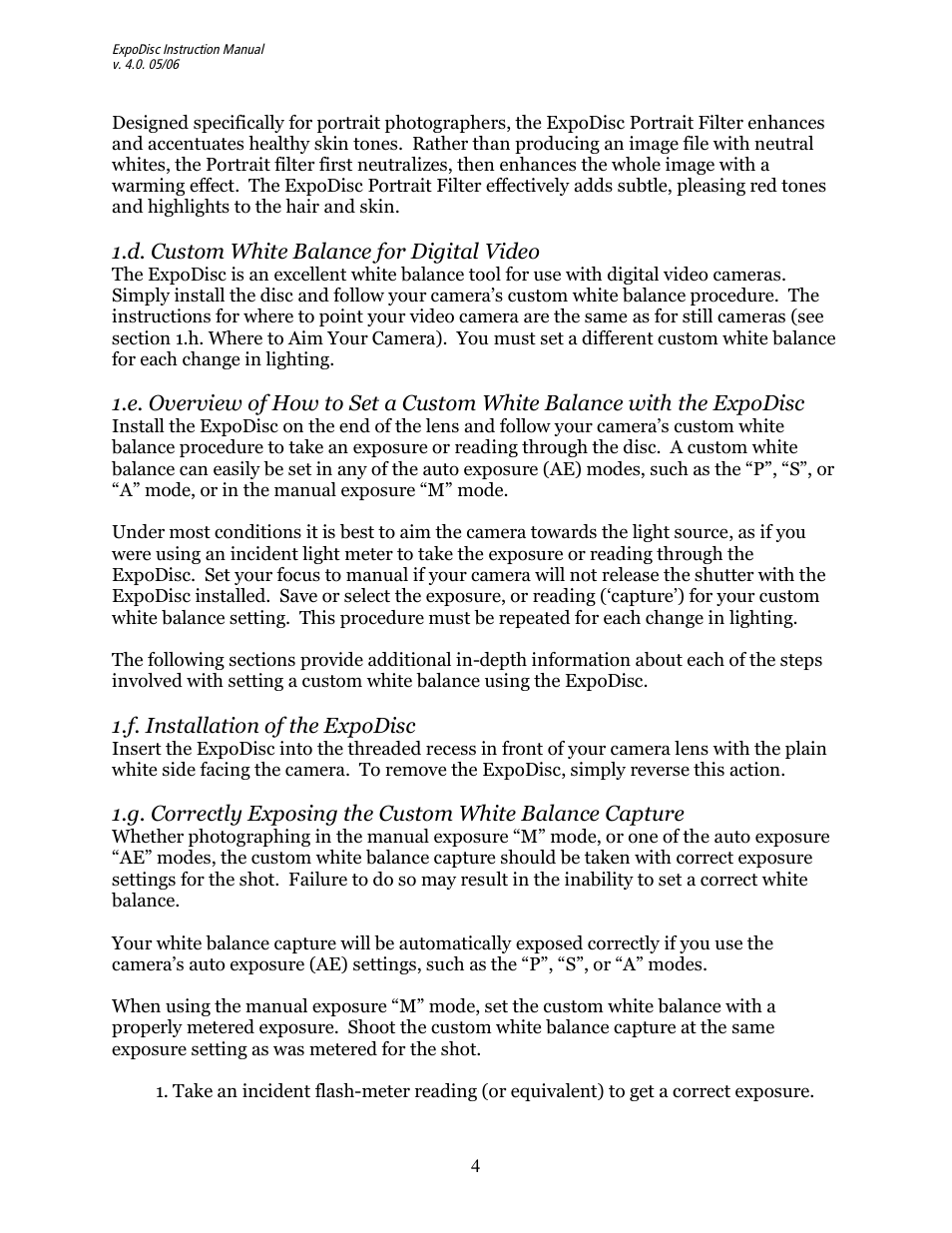ExpoImaging ExpoDisc Reference Manual for Digital Cameras User Manual | Page 4 / 15