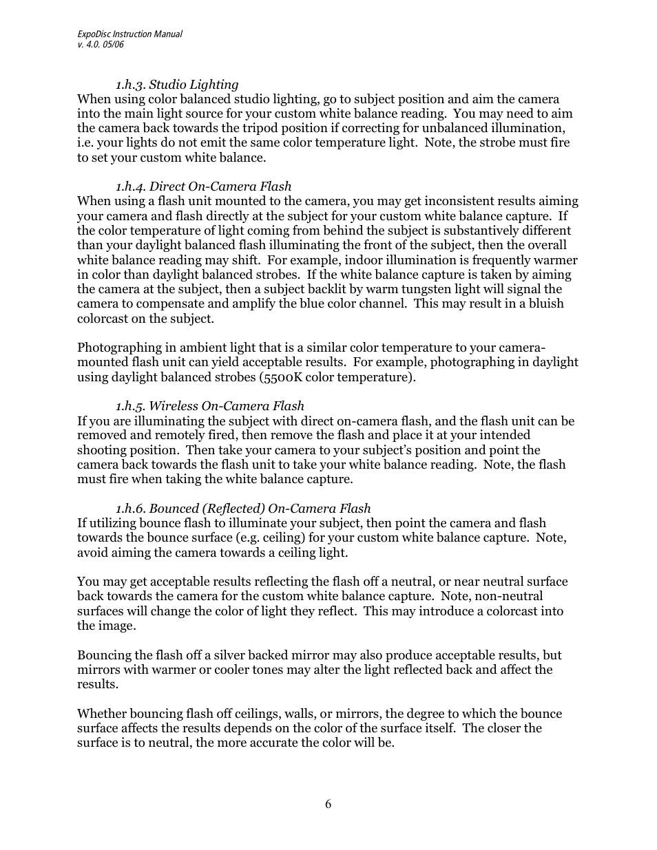 ExpoImaging ExpoDisc Reference Manual for Digital Cameras User Manual | Page 6 / 15