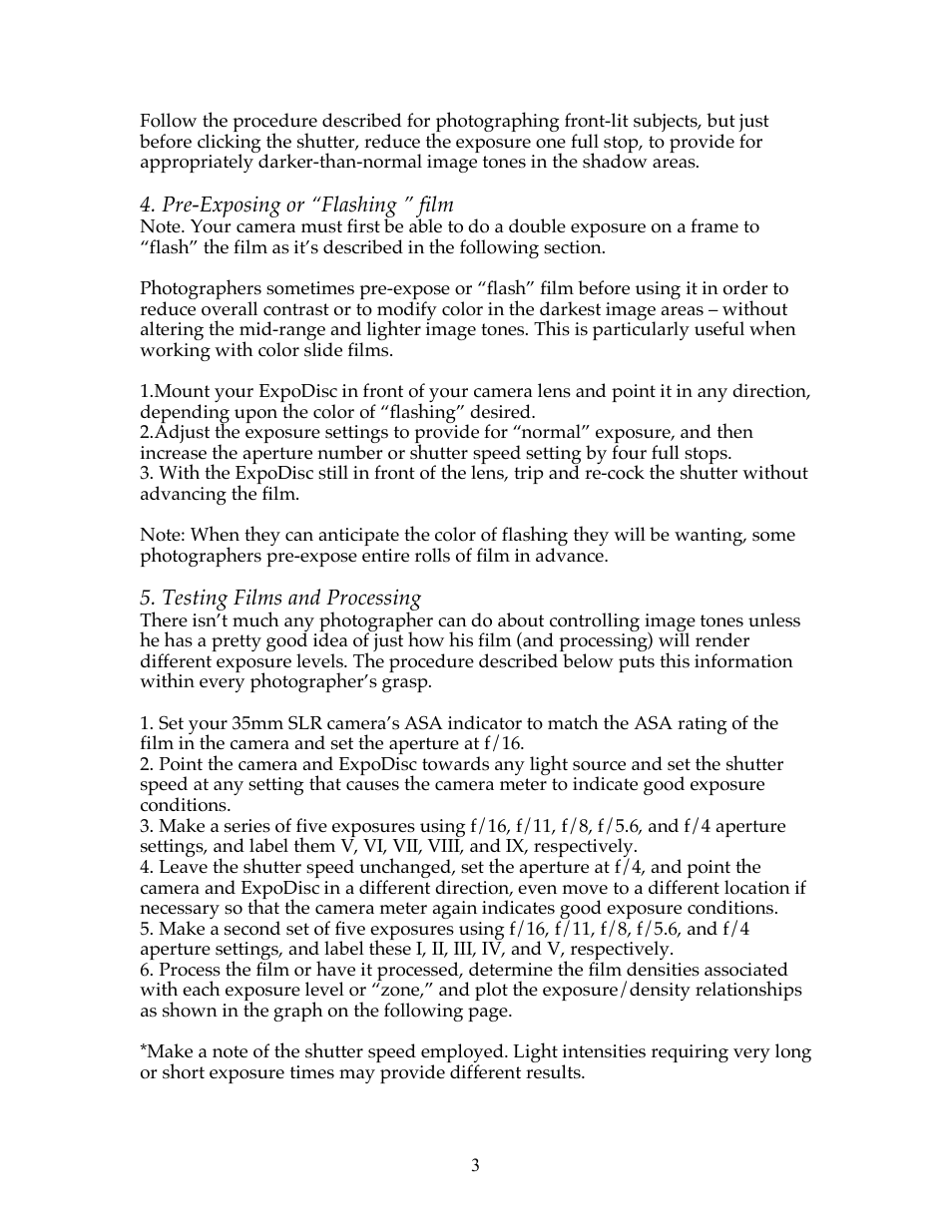 ExpoImaging ExpoDisc Instructions for Film Cameras User Manual | Page 3 / 8