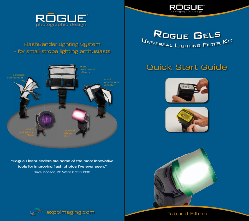 ExpoImaging Rogue Gels Universal User Manual | 2 pages