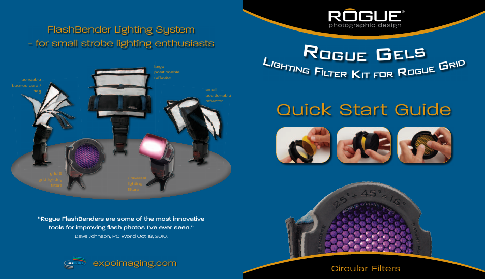 ExpoImaging Rogue Gels for the Rogue Grid User Manual | 2 pages