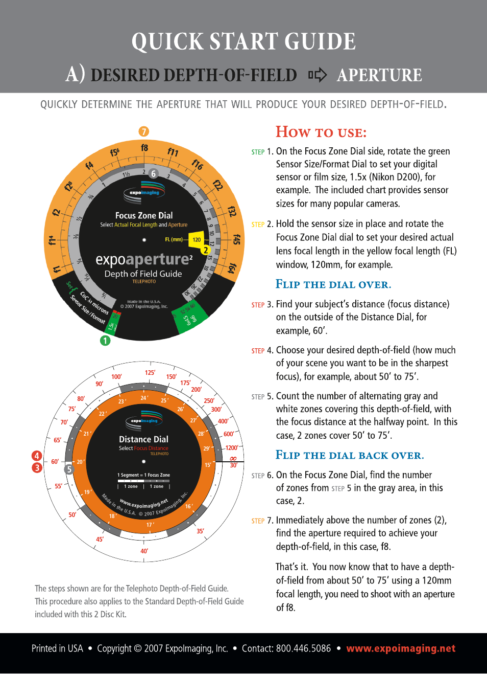 ExpoImaging ExpoAperture2 Quick Start Guide (Imperial/Standard) User Manual | 2 pages