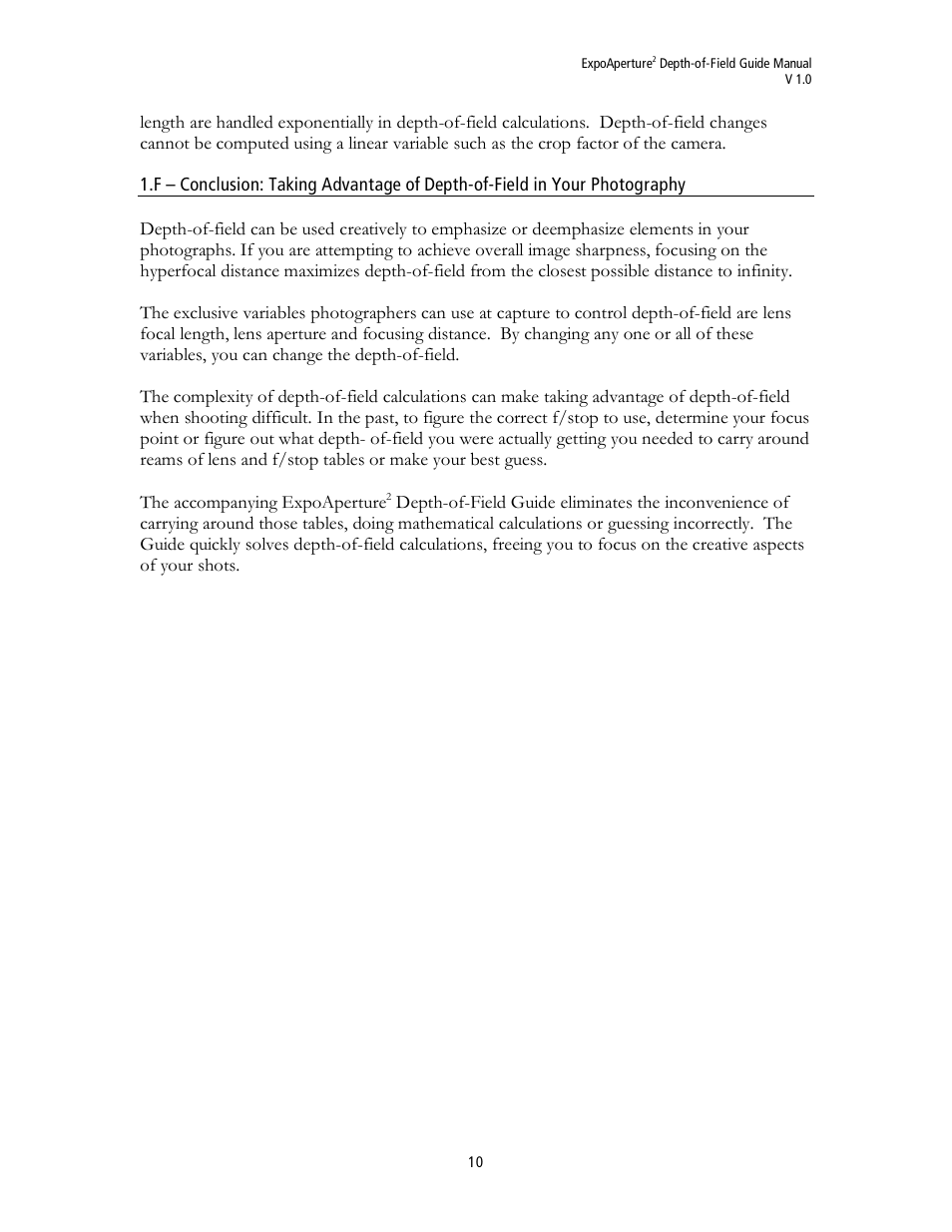 ExpoImaging ExpoAperture2 Manual (Imperial/Standard) User Manual | Page 10 / 23