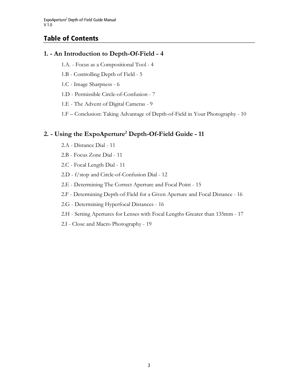 ExpoImaging ExpoAperture2 Manual (Imperial/Standard) User Manual | Page 3 / 23
