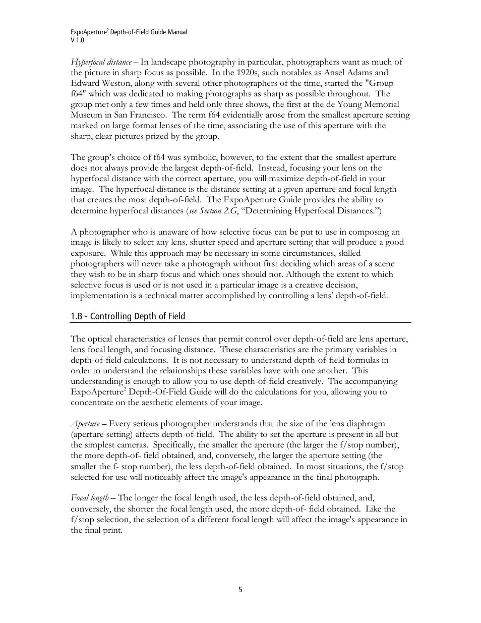 ExpoImaging ExpoAperture2 Manual (Imperial/Standard) User Manual | Page 5 / 23