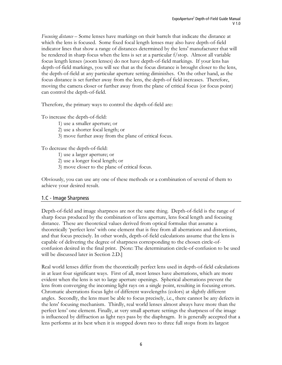 ExpoImaging ExpoAperture2 Manual (Imperial/Standard) User Manual | Page 6 / 23