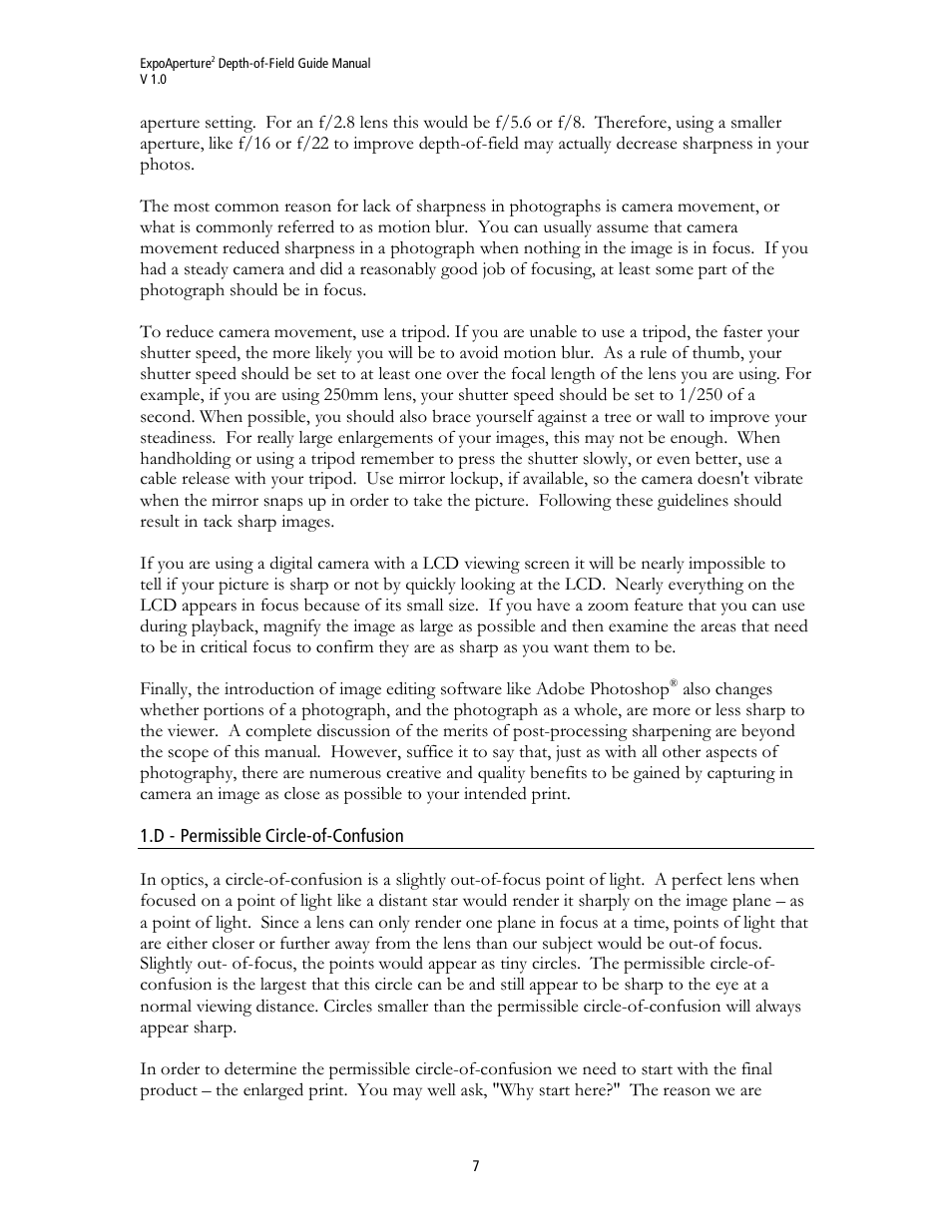 ExpoImaging ExpoAperture2 Manual (Imperial/Standard) User Manual | Page 7 / 23