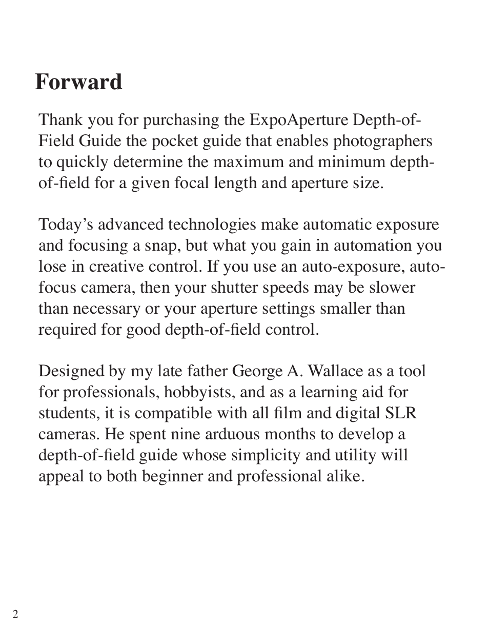 Forward | ExpoImaging ExpoAperture User Manual | Page 2 / 48