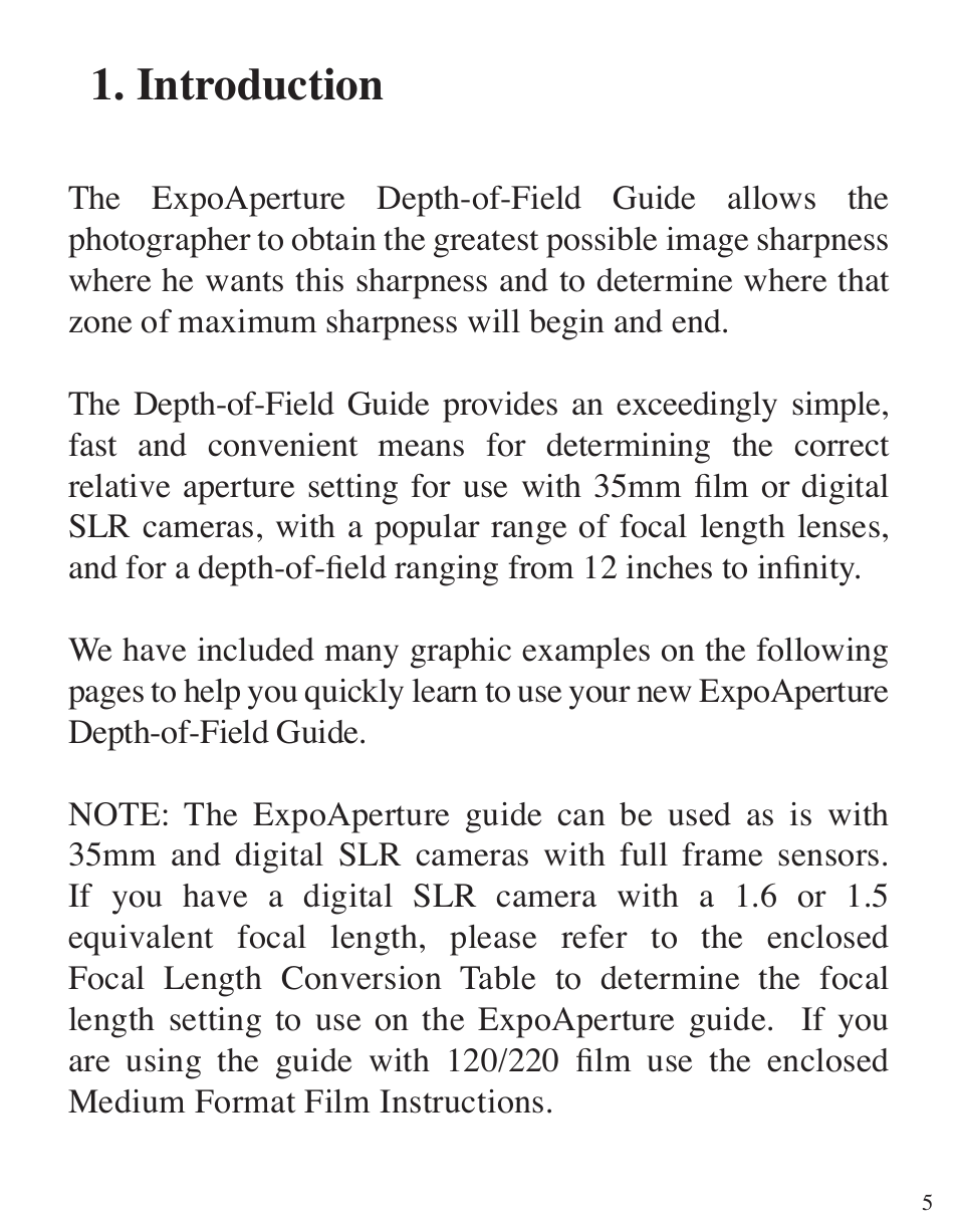 Introduction | ExpoImaging ExpoAperture User Manual | Page 5 / 48