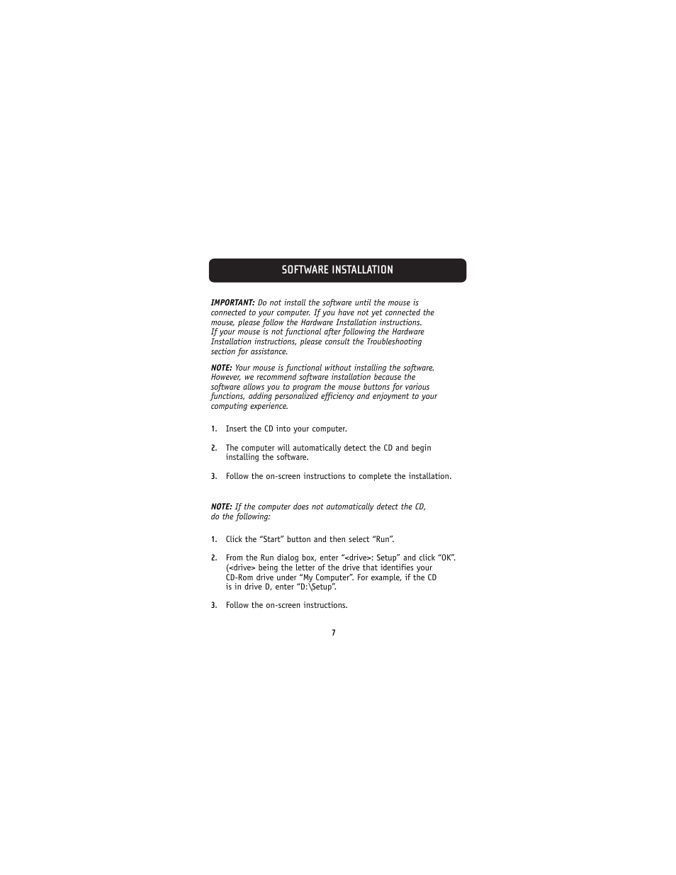 Software installation | Belkin F8E826-OPT User Manual | Page 10 / 21
