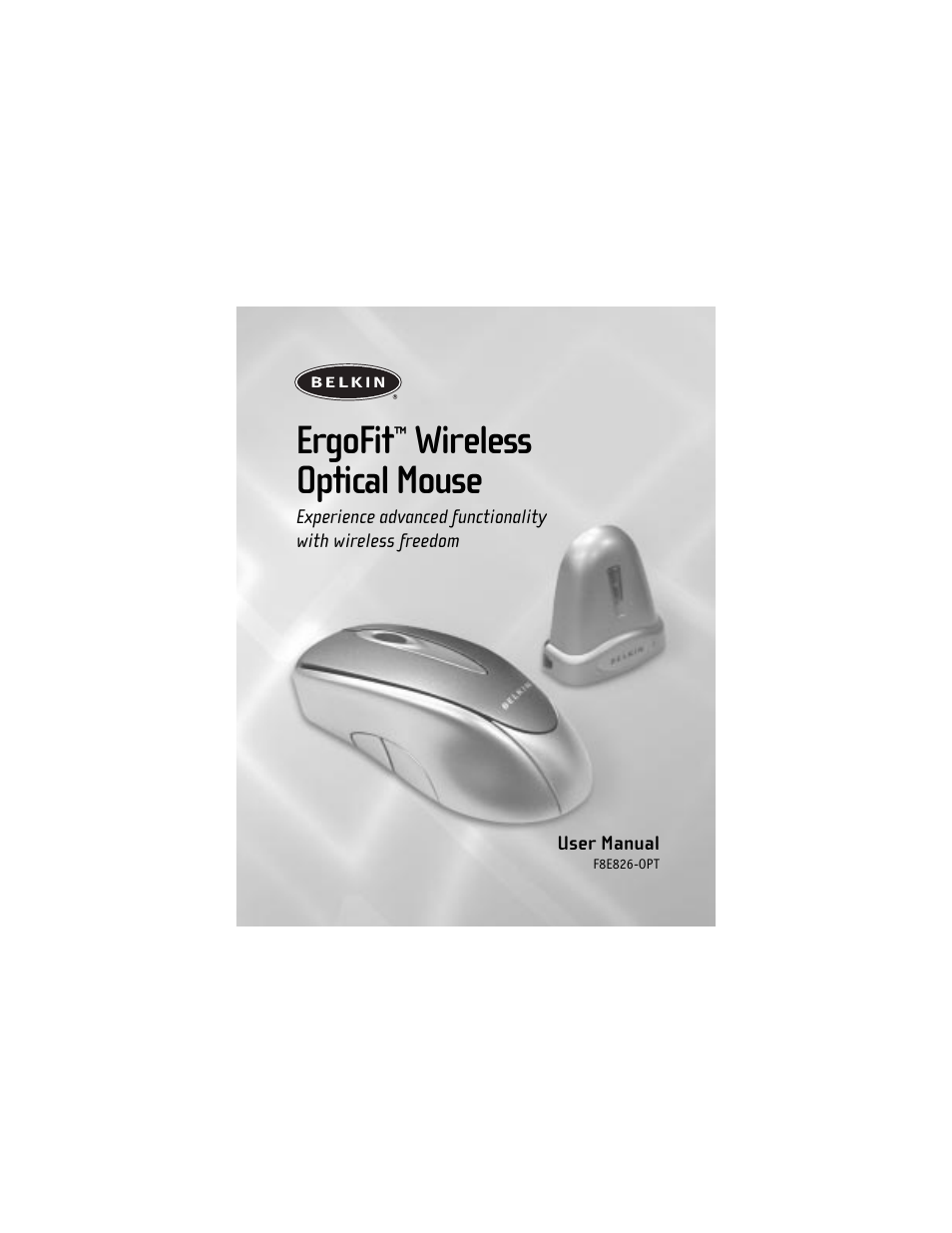 Ergofit, Wireless optical mouse | Belkin F8E826-OPT User Manual | Page 2 / 21