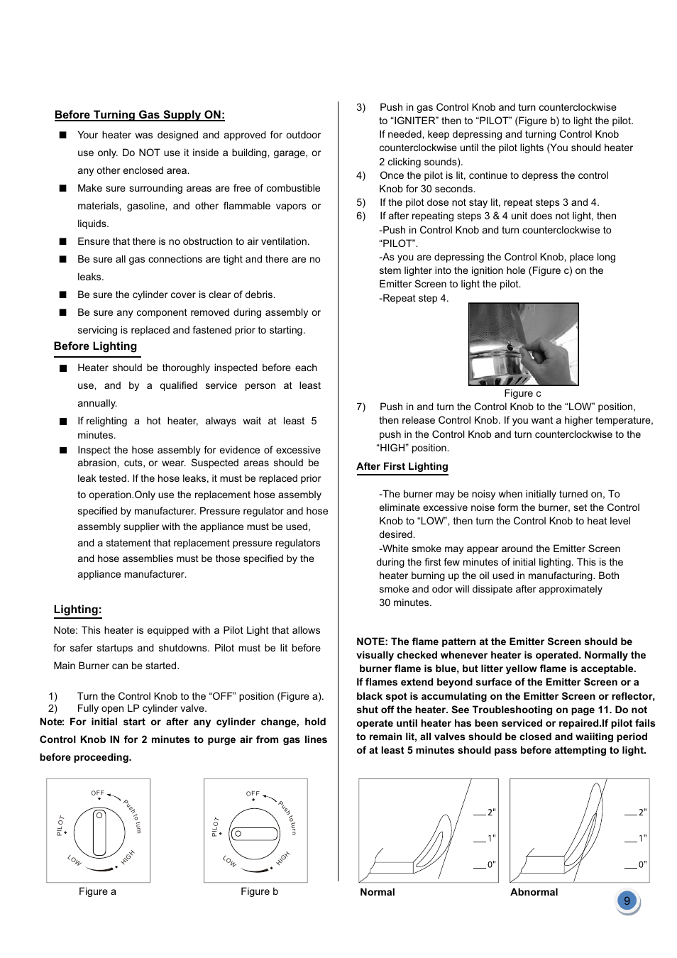 Garden Sun Heater HSS-NG-SS Natural Gas User Manual | Page 10 / 13