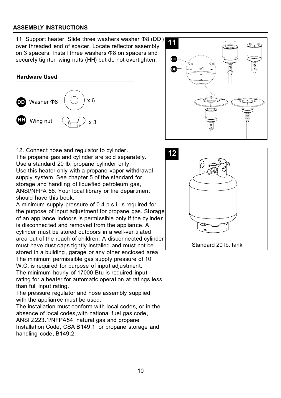 Garden Sun Heater HSS-A-FXPC Ratton Square User Manual | Page 10 / 20