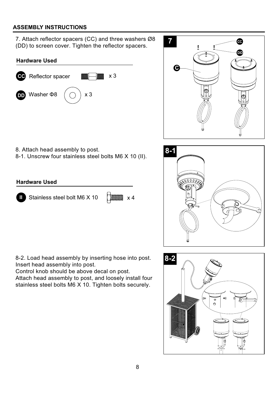 Garden Sun Heater HSS-A-FXPC Ratton Square User Manual | Page 8 / 20