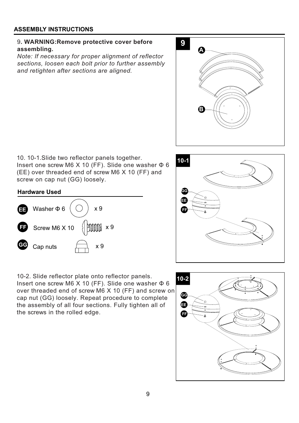 Garden Sun Heater HSS-A-FXPC Ratton Square User Manual | Page 9 / 20