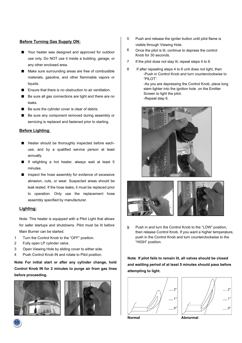 Garden Sun Heater HSS-A-GH Standard Lift Up User Manual | Page 11 / 14