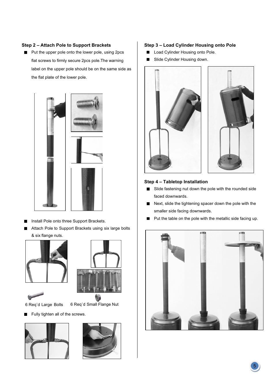 Garden Sun Heater HSS-A-GH Standard Lift Up User Manual | Page 6 / 14