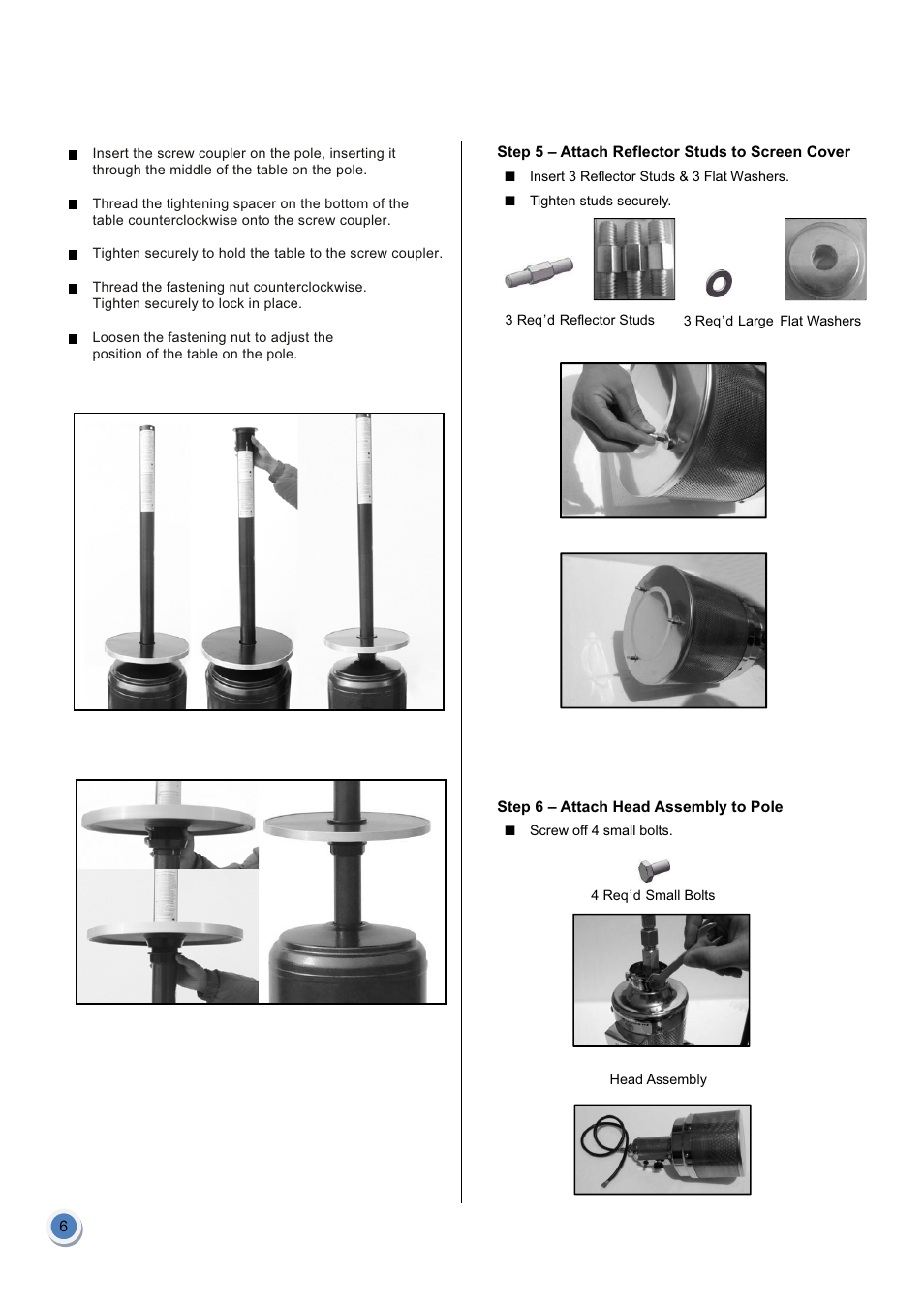 Garden Sun Heater HSS-A-GH Standard Lift Up User Manual | Page 7 / 14