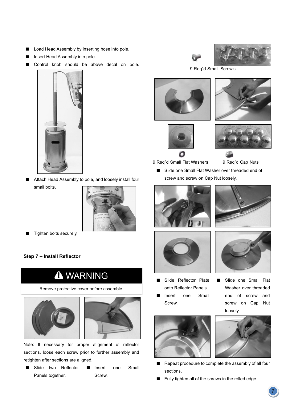 Garden Sun Heater HSS-A-GH Standard Lift Up User Manual | Page 8 / 14