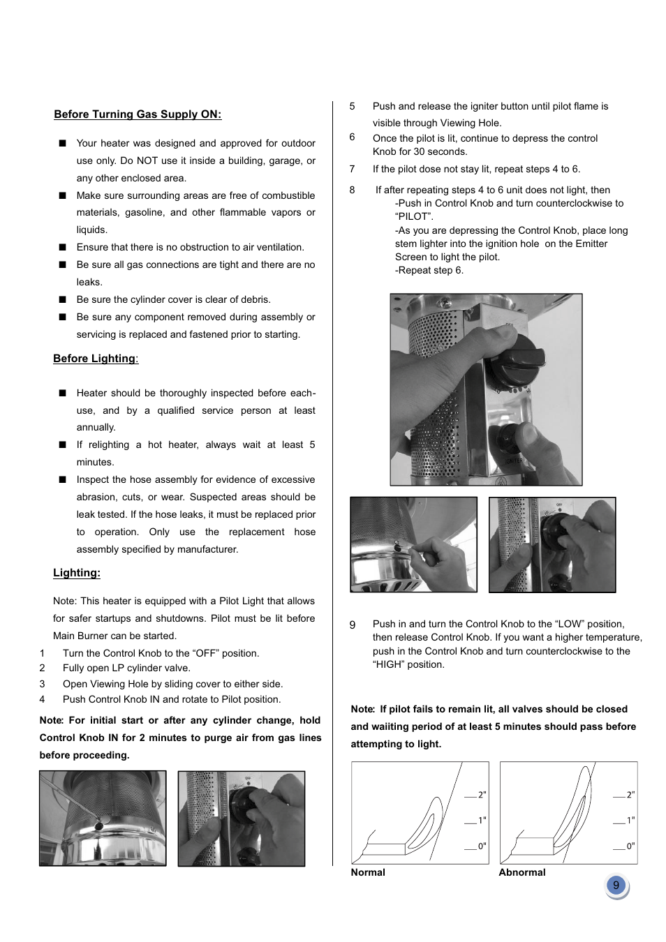 Garden Sun Heater HSS-A-SS THD 2011 Standard Lift Up User Manual | Page 10 / 13