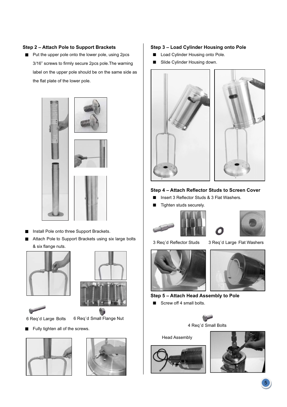 Garden Sun Heater HSS-A-SS THD 2011 Standard Lift Up User Manual | Page 6 / 13