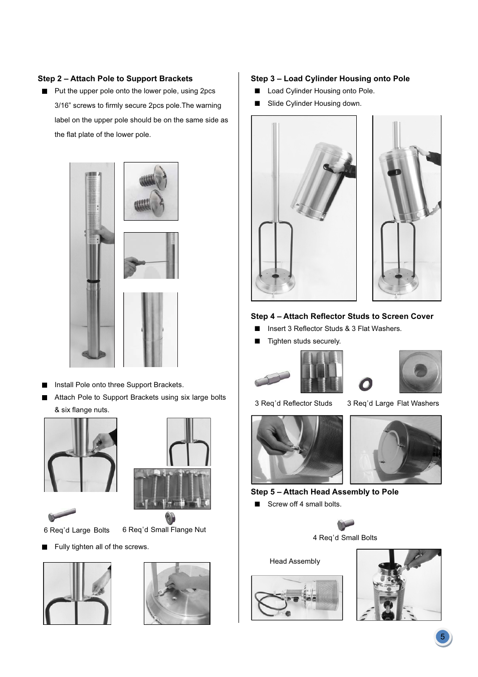 Garden Sun Heater HSS-A-SS THD 2012 Standard Lift Up User Manual | Page 6 / 13