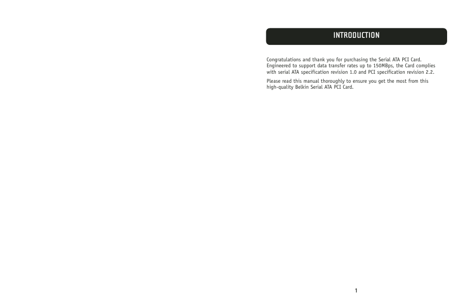Introduction | Belkin F5U198 User Manual | Page 3 / 10
