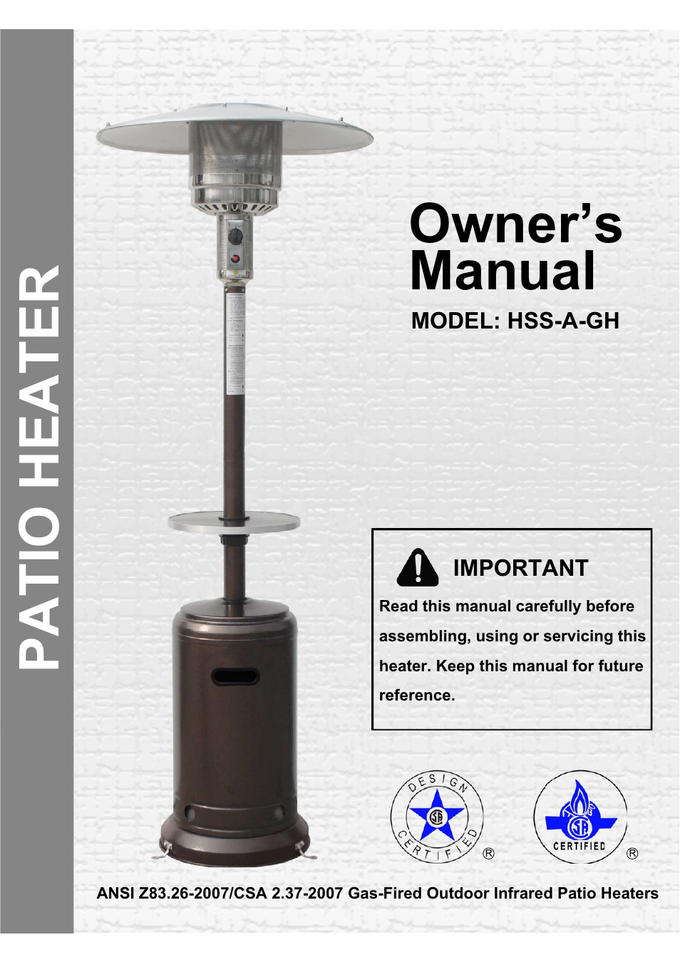 Garden Sun Heater HSS-A-GH THD-2011 User Manual | 14 pages