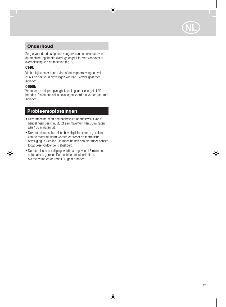 GBC C450E User Manual | Page 23 / 74