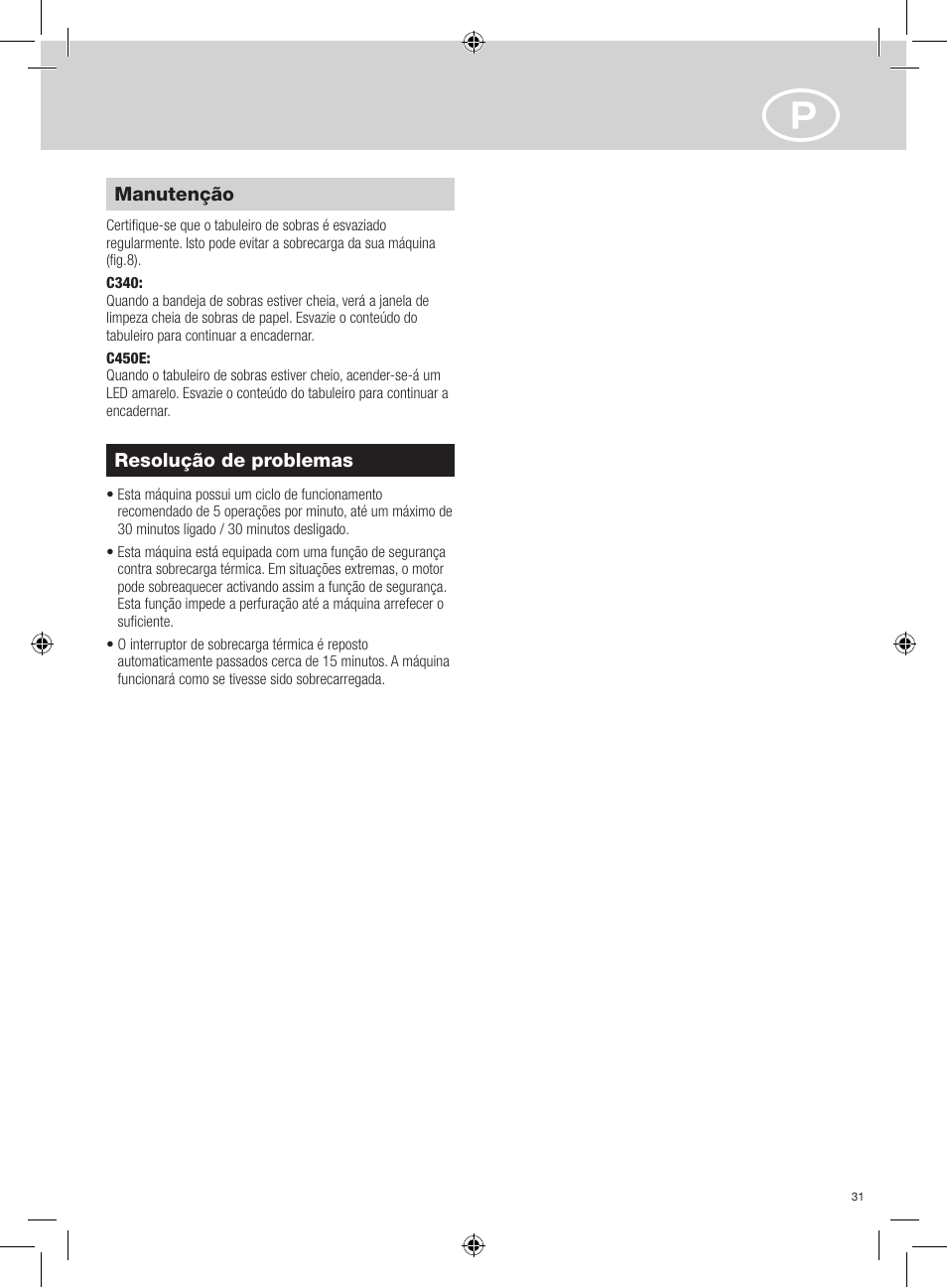GBC C450E User Manual | Page 31 / 74