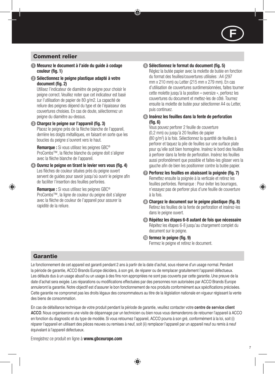 GBC C200 User Manual | Page 7 / 40