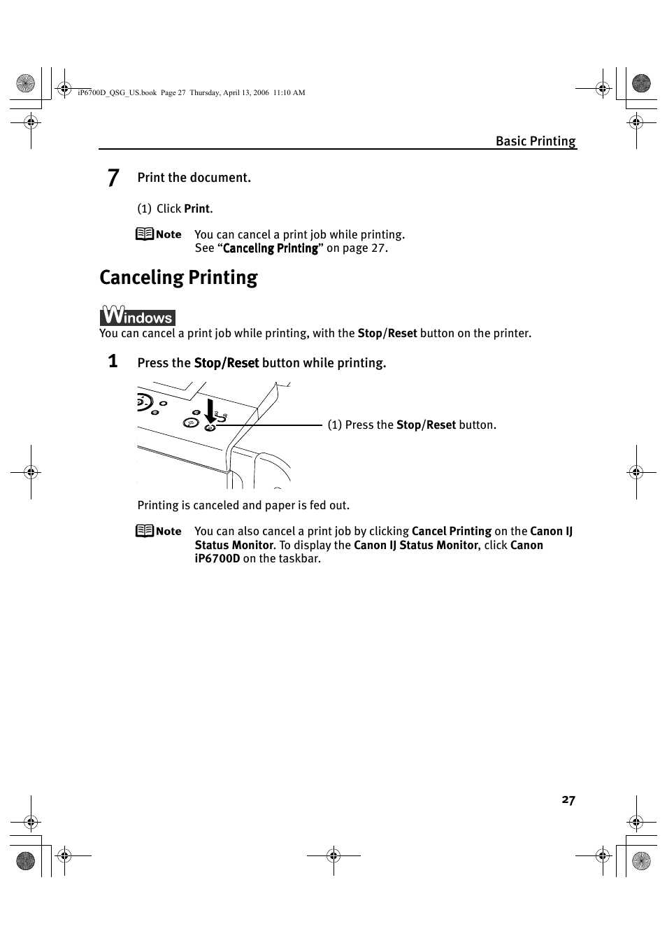 Canceling printing | Canon QT5-0385-V01 User Manual | Page 31 / 60