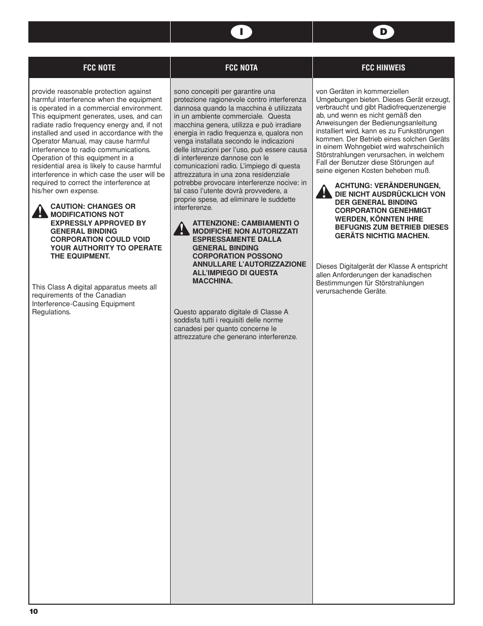 GBC PB2600 User Manual | Page 10 / 34