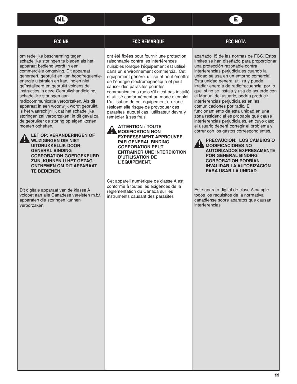 GBC PB2600 User Manual | Page 11 / 34