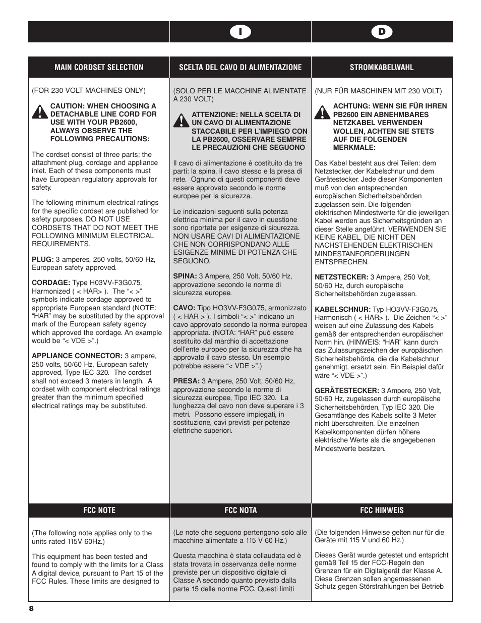 GBC PB2600 User Manual | Page 8 / 34