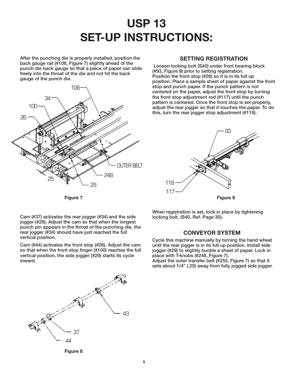 Usp 13 set-up instructions | GBC Usp13 User Manual | Page 7 / 17