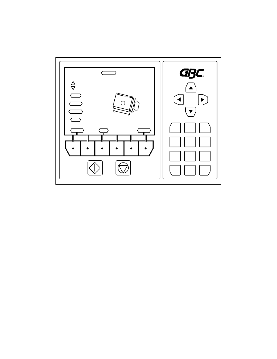 6 5. home screen, Editor screen, Editor screen continued | GBC P70ix User Manual | Page 19 / 27