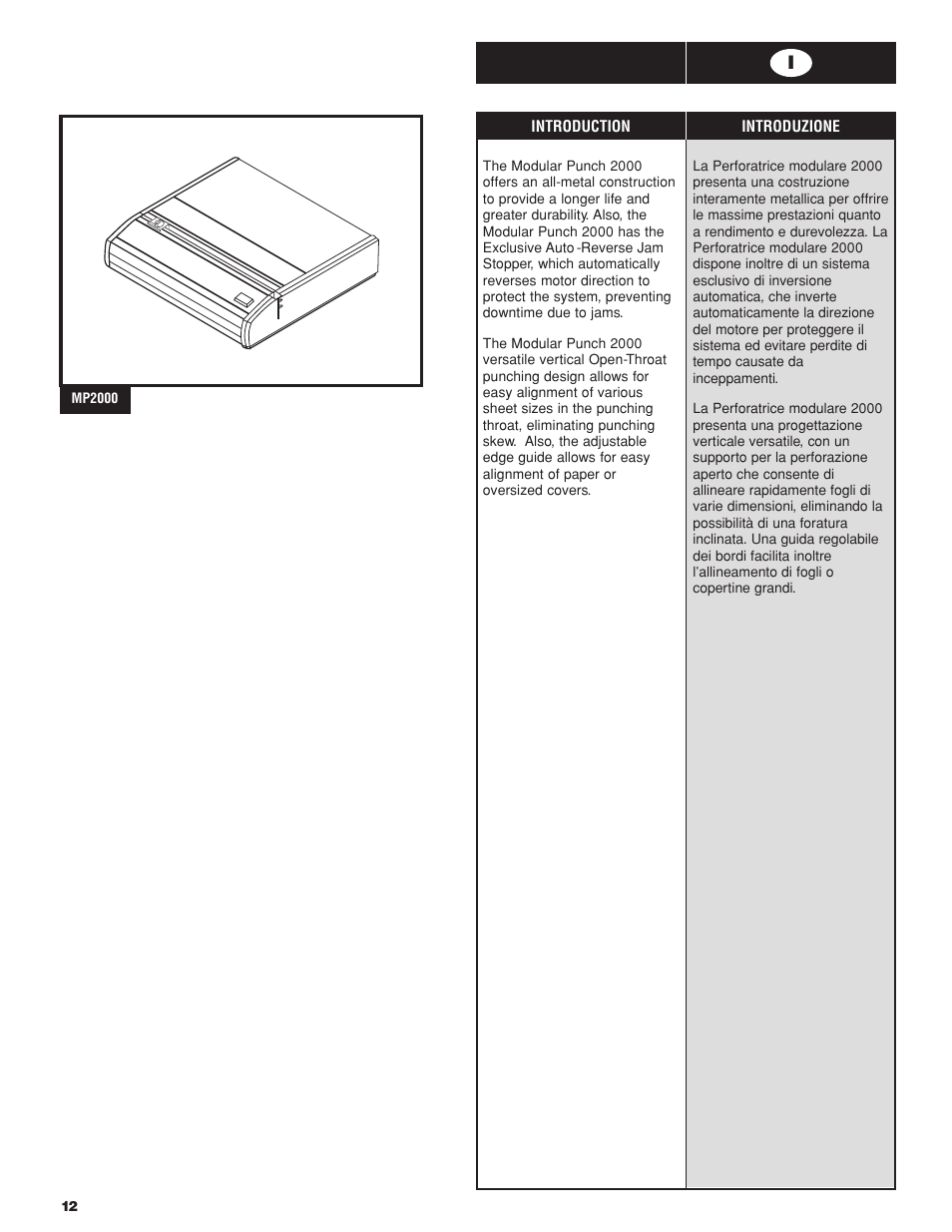 GBC MP2000 User Manual | Page 12 / 24