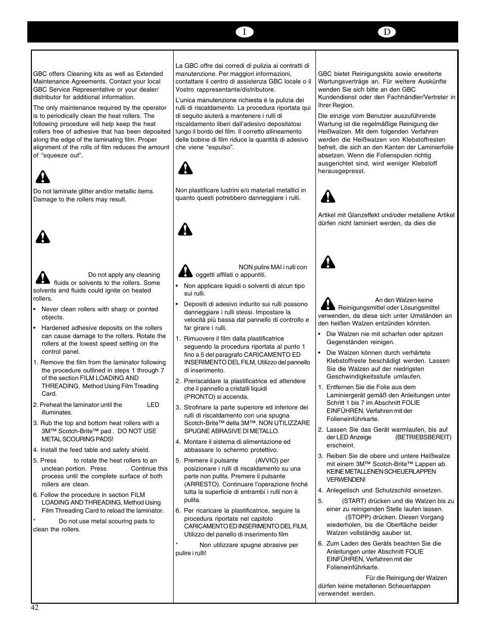GBC Catenas User Manual | Page 45 / 53