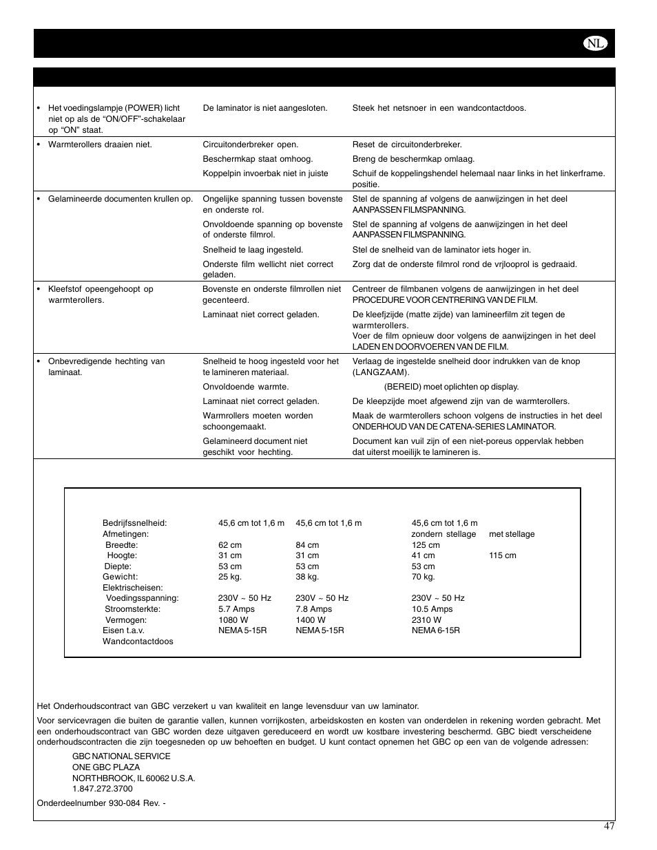 GBC Catenas User Manual | Page 50 / 53