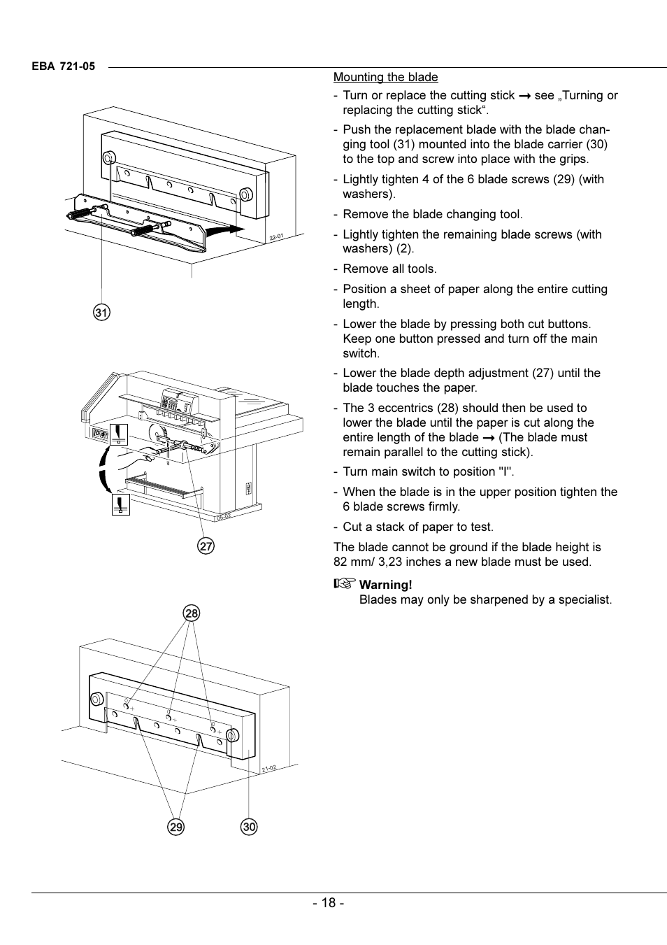 GBC EBA 721-05 LT User Manual | Page 18 / 24