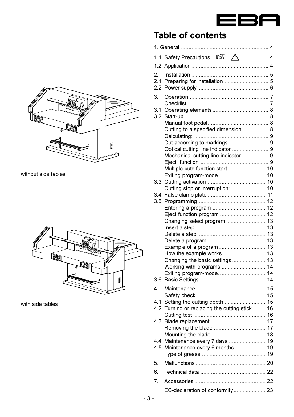 GBC EBA 721-05 LT User Manual | Page 3 / 24