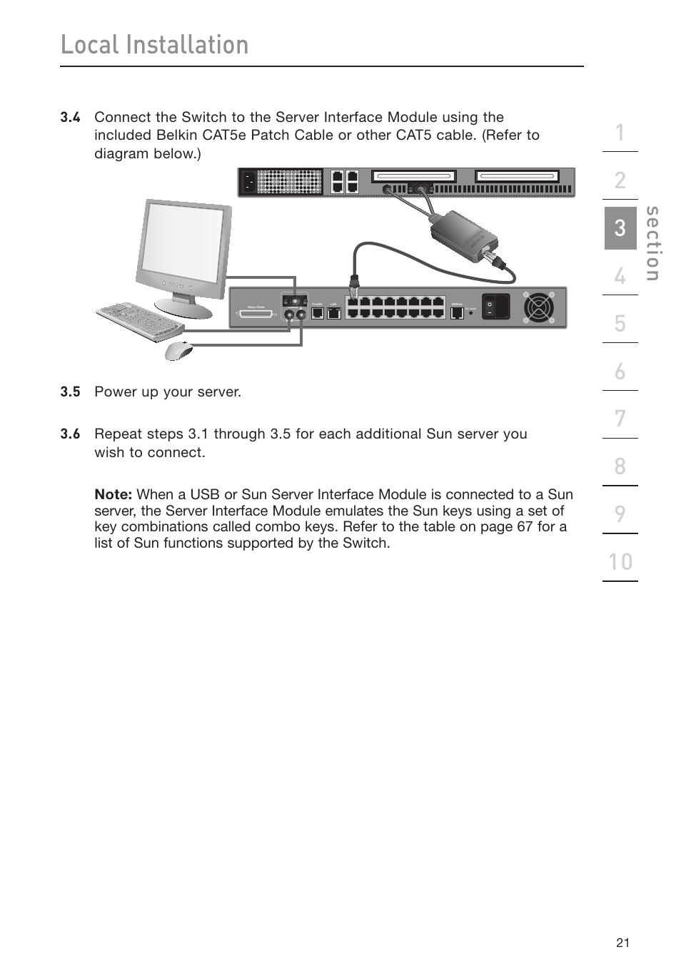 Local installation | Belkin Omniview SMB KVM-over-IP Switch F1DP108G User Manual | Page 24 / 84
