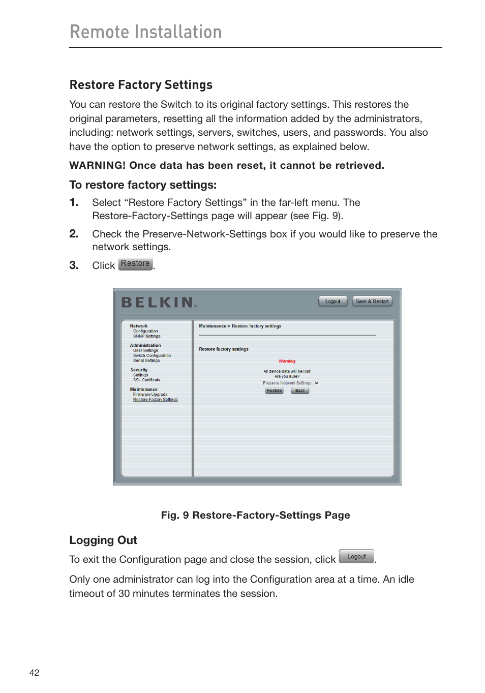 Remote installation | Belkin Omniview SMB KVM-over-IP Switch F1DP108G User Manual | Page 45 / 84