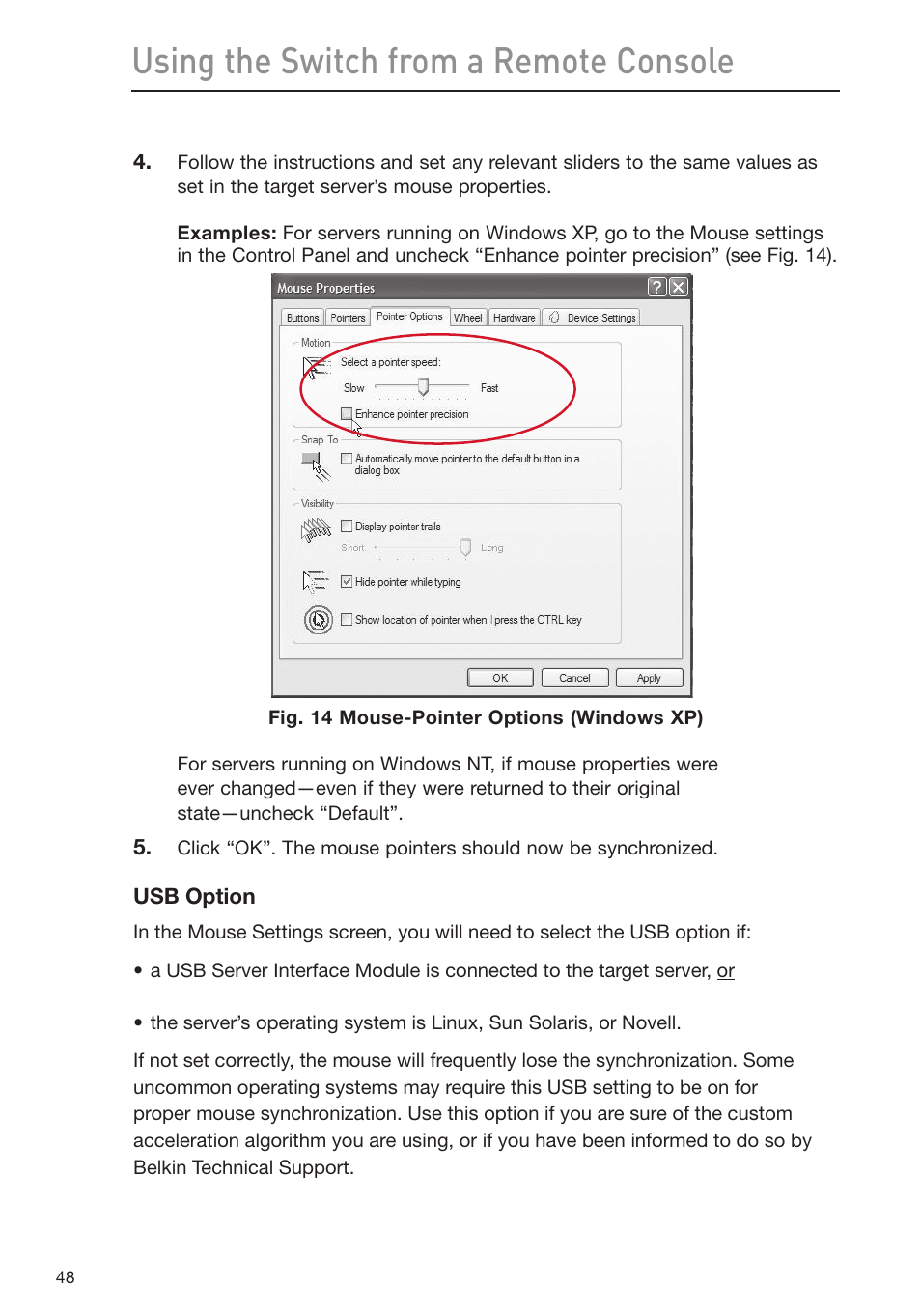 Using the switch from a remote console | Belkin Omniview SMB KVM-over-IP Switch F1DP108G User Manual | Page 51 / 84
