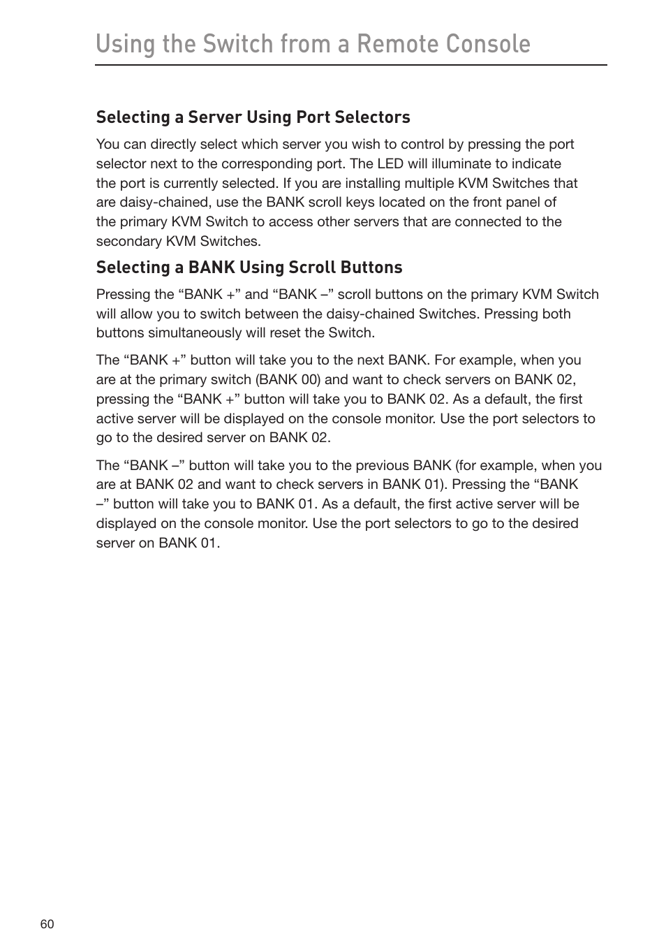 Using the switch from a remote console | Belkin Omniview SMB KVM-over-IP Switch F1DP108G User Manual | Page 63 / 84