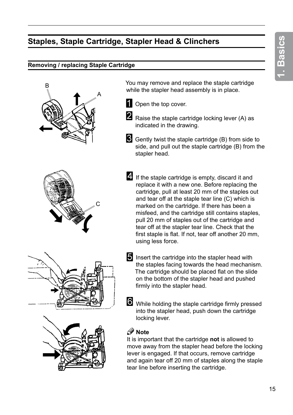 Basics | GBC 2000 Plockmatic Bookmaker User Manual | Page 15 / 56